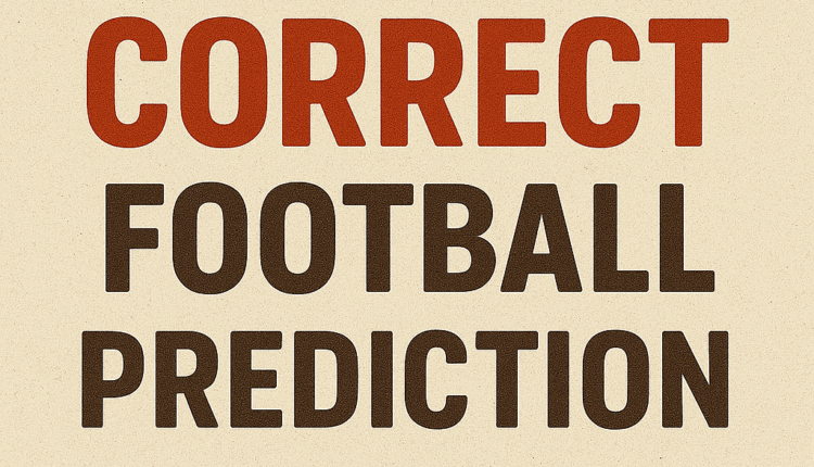Correct Football Prediction
